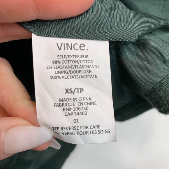 VINCE Cypress Frise moto Jacket green asymmetrical zipper futurecore 2782 - Picture 7 of 10